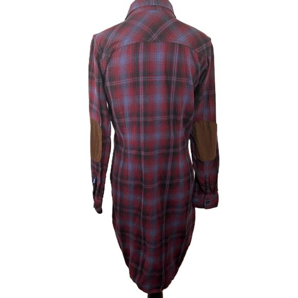 KAVU Jurnee Multicolor Plaid Pattern Flannel Shirt Dress Size Small - Picture 6 of 11